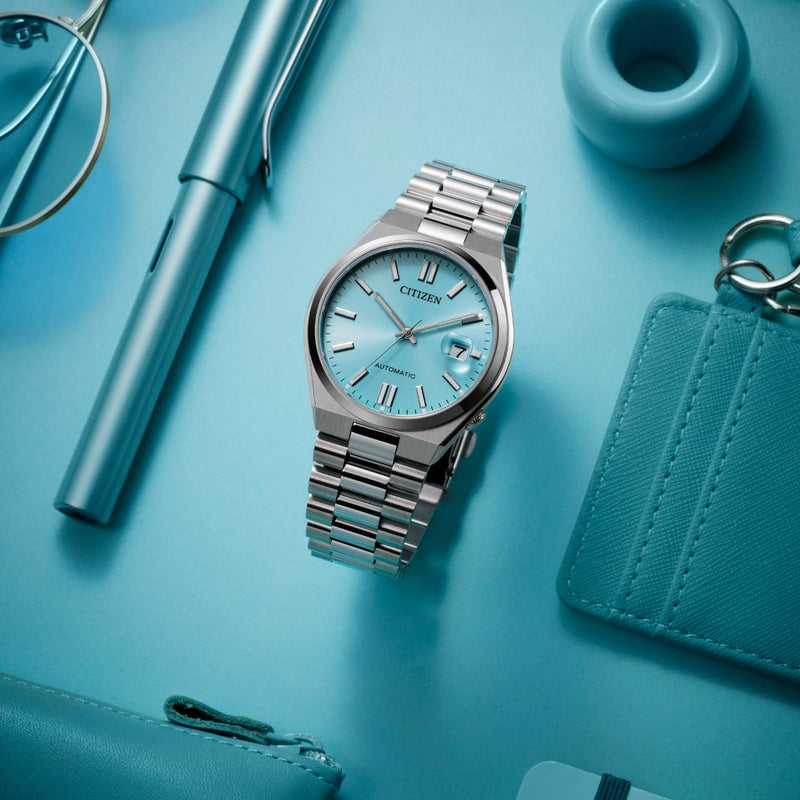 Citizen Tsuyosa Automatic Turquoise Dial Silver Steel Strap Watch For Men - NJ0151-88M Buy Now By Citizen