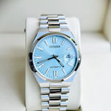 Citizen Tsuyosa Automatic Turquoise Dial Silver Steel Strap Watch For Men - NJ0151-88M Buy Now By Citizen