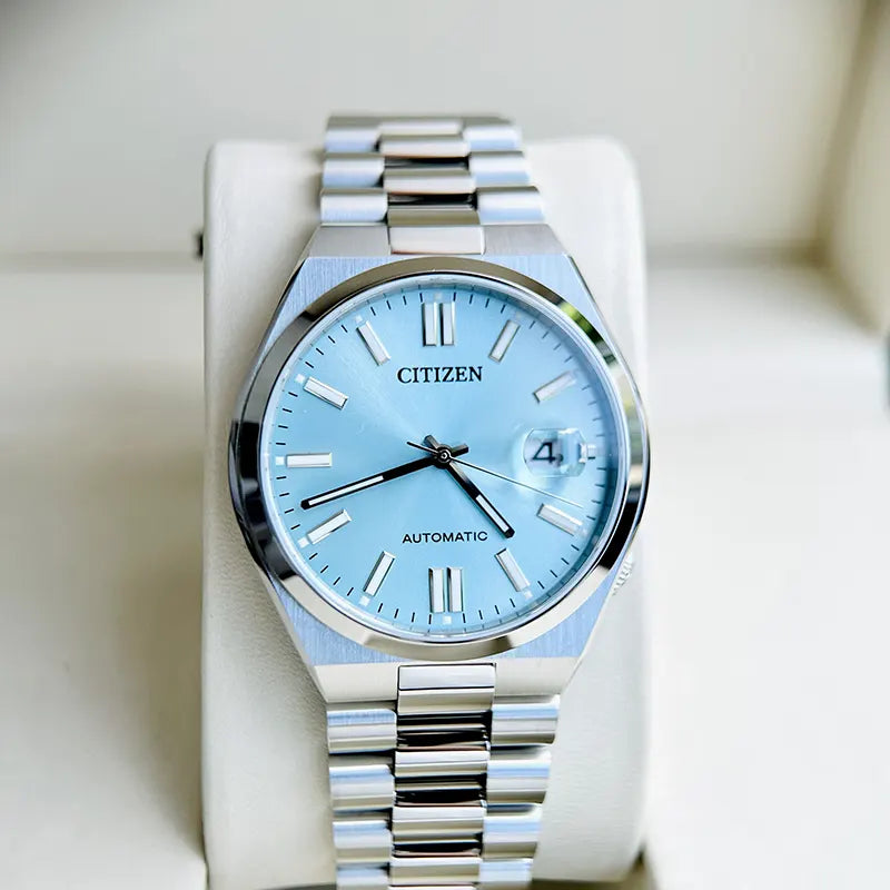 Citizen Tsuyosa Automatic Turquoise Dial Silver Steel Strap Watch For Men - NJ0151-88M Buy Now By Citizen