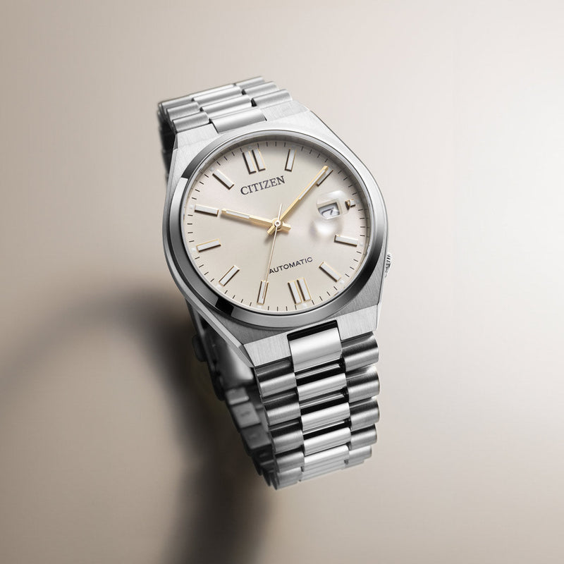Citizen Tsuyosa Automatic Oatmeal White Dial Silver Steel Strap Watch For Men - NJ0151-88W Buy Now By Citizen