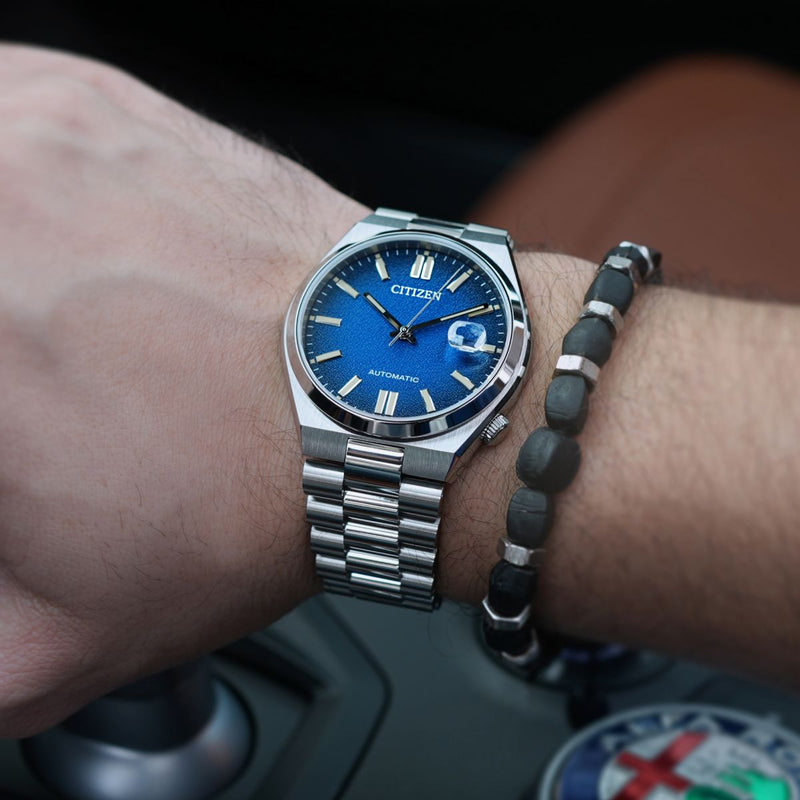 Citizen x Pantone Automatic Blue Dial Silver Steel Strap Watch For Men - NJ0158-89L Buy Now By Citizen