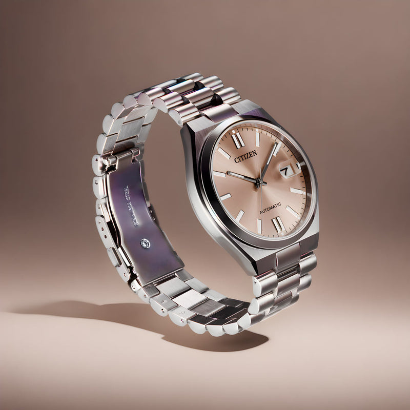 Citizen x Pantone Automatic Warm Sand Dial Silver Steel Strap Watch For Men - NJ0158-89Y Buy Now By Citizen