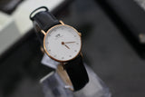 Daniel Wellington Classy Sheffield White Dial Black Leather Strap Watch For Women - DW00100060 Buy Now By Daniel Wellington