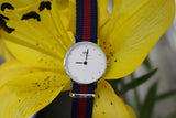Daniel Wellington Classy Oxford White Dial Two Tone Nylon Strap Watch For Women - DW00100072 Buy Now By Daniel Wellington
