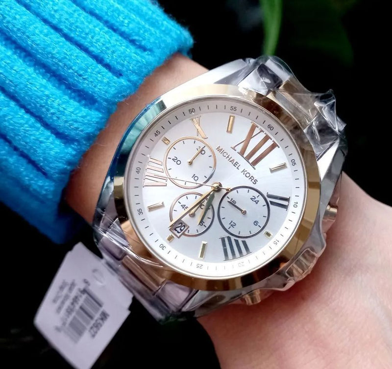 Michael Kors Bradshaw Silver Dial Two Tone Steel Strap Watch for Women - MK5627 Buy Now By Michael Kors