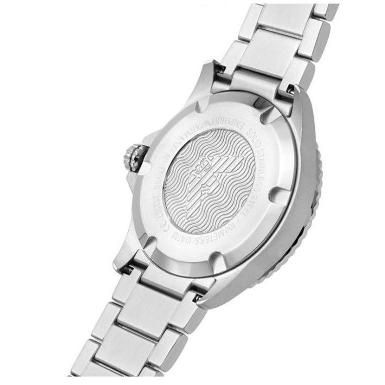 Emporio Armani Diver Quartz Blue Dial Silver Steel Strap Watch For Men - AR11339 Buy Now By Emporio Armani