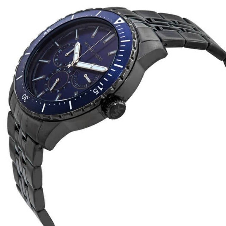 Michael Kors Chronograph Cunningham Multifunction Blue Dial Grey Steel Strap Watch For Men - MK7155 Buy Now By Michael Kors