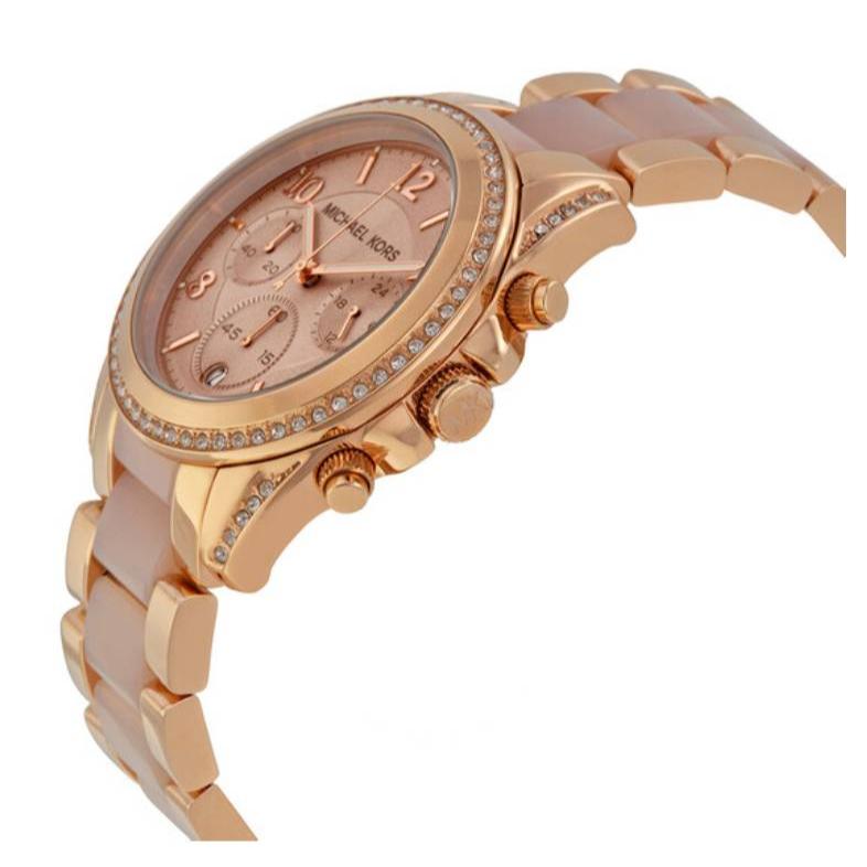 Michael Kors Blair Chronograph Rose Gold Dial Two Tone Steel Strap Watch for Women - MK5943 Buy Now By Michael Kors