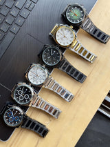 Fossil Everett Chronograph Black Dial Black Steel Strap Watch for Men - FS5797 Buy Now By Fossil
