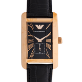 Emporio Armani Classic Black Dial Black Leather Strap Watch For Men - AR0168 Buy Now By Emporio Armani