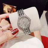 Bulova Crystal Collection Silver Dial Silver Steel Strap Watch for Women - 96L243 Buy Now By Bulova