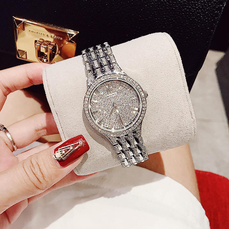 Bulova Crystal Collection Silver Dial Silver Steel Strap Watch for Women - 96L243 Buy Now By Bulova