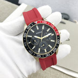 Fossil Bannon Multifunction Black Dial Red Silicone Strap Watch for Men - BQ2499 Buy Now By Fossil
