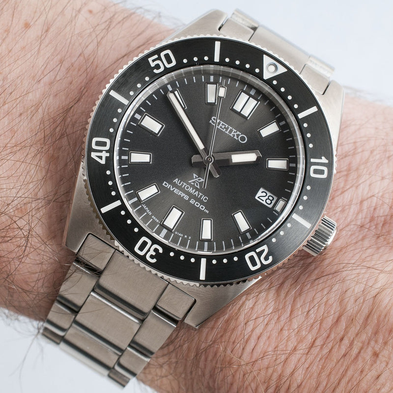 Seiko Prospex 1965 Modern Re Interpretation Automatic Black Dial Silver Steel Strap Watch For Men - SPB143J1 Buy Now By Seiko