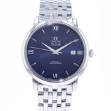 Shop Omega De Ville Prestige Co-Axial Orbis Blue Dial Silver Steel Strap Watch for Men - 424.10.40.20.03.001 in USA