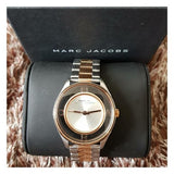 Marc Jacobs Tether Transparent White Dial Two Tone Steel Strap Watch for Women - MBM3436 Buy Now By Marc Jacobs