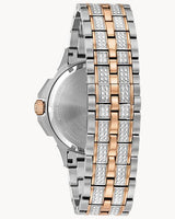 Bulova Octova Crystal Silver Dial Two Tone Steel Strap Watch for Men - 98C133 Buy Now By Bulova