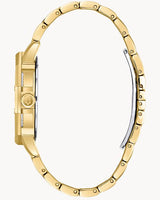 Bulova Crystal Collection Octova White Dial Gold Steel Strap Watch for Men - 98C126 Buy Now By Bulova