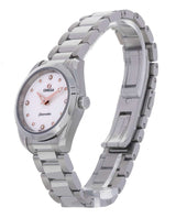 Shop Omega Seamaster Aqua Terra Quartz Diamond Silver Dial Silver Steel Strap Watch for Women - 220.10.28.60.54.001 in USA