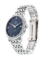Shop Omega De Ville Prestige Co-Axial Orbis Blue Dial Silver Steel Strap Watch for Men - 424.10.40.20.03.001 in USA