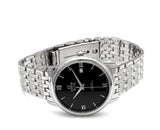 Shop Omega De Ville Prestige Co-Axial Black Dial Silver Steel Strap Watch for Men - 424.10.40.20.01.001 in USA