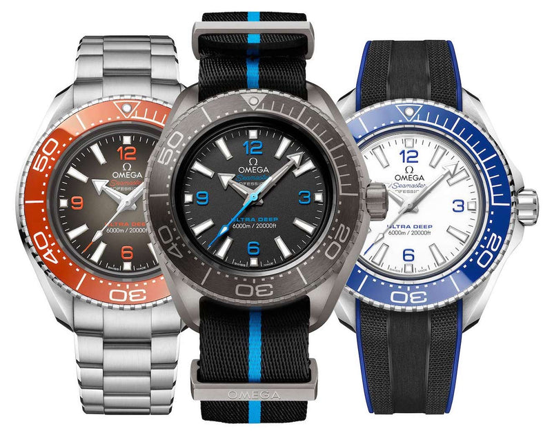 Shop Omega Seamaster Planet Ocean 6000M 45.5mm Black Dial Silver Steel Strap Watch for Men - 21530462106001 in USA