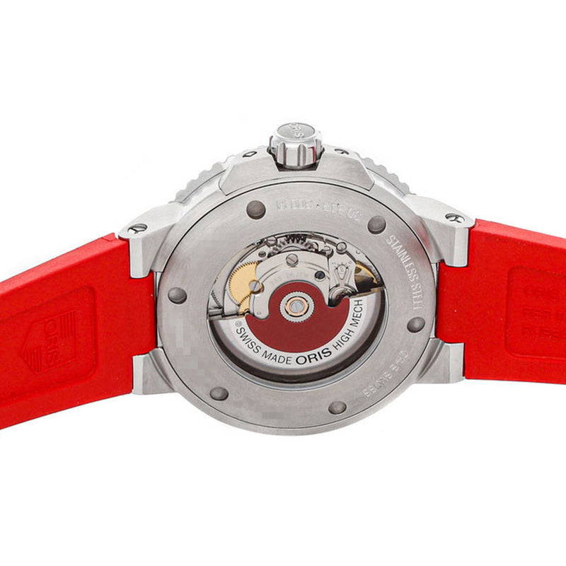 Oris Aquis Date Relief Grey Dial Red Rubber Strap Watch for Men - 0173377304153-0742466EB Buy Now By Oris