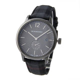 Shop Burberry The Classic Round Horseferry Black Dial Black Leather Strap Watch for Men - BU10010 in USA