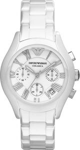 Emporio Armani Chronograph Ceramic White Dial Watch For Women - AR1403 Buy Now By Emporio Armani