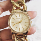 Michael Kors Nini Three Hand Gold Dial Gold Steel Strap Watch For Women - MK3235 Buy Now By Michael Kors