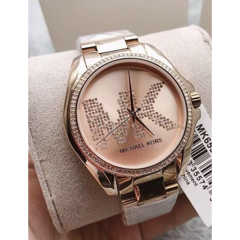 Michael Kors Bradshaw Quartz Gold Dial Gold Steel Strap Watch For Women - MK6555 Buy Now By Michael Kors