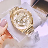 Michael Kors Brecken Chronograph Gold Dial Gold Steel Strap Watch For Women - MK6366 Buy Now By Michael Kors