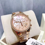 Michael Kors Ritz Chronograph Mother of Pearl White Dial Two Tone Steel Strap Watch For Women - MK6769 Buy Now By Michael Kors