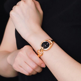 Gucci Horsebit Collection Black Dial Rose Gold Steel Strap Watch For Women - YA139507 Buy Now By Gucci