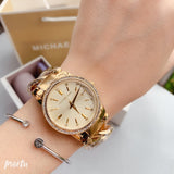 Michael Kors Nini Three Hand Gold Dial Gold Steel Strap Watch For Women - MK3235 Buy Now By Michael Kors