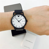 Emporio Armani Luigi White Dial Black Mesh Bracelet Watch For Men - AR11046 Buy Now By Emporio Armani