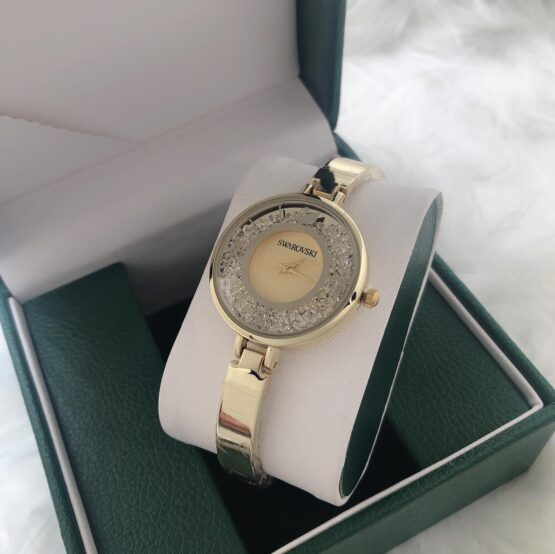 Swarovski Crystalline Bracelet White Dial Gold Steel Strap Watch for Women - 5269253 Buy Now By Swarovski