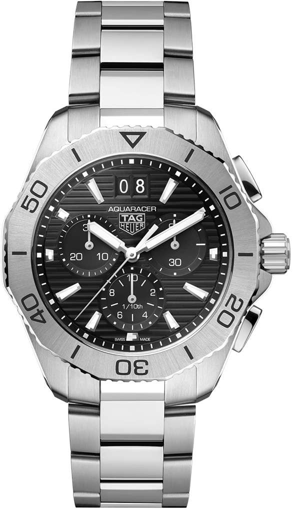 Tag Heuer Aquaracer Professional 200 Date Black Dial Silver Steel Strap Watch for Men - CBP1110.BA0627 Buy Now By Tag Heuer