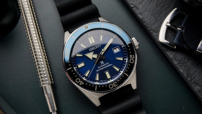 Shop Seiko Prospex Analogue Automatic Diver Blue Dial Black Rubber Strap Watch For Men - SPB053J1 in USA