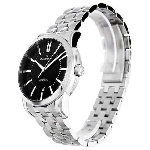Maurice Lacroix Pontos Date Automatic Black Dial Silver Steel Strap Watch For Men - PT6148-SS002-330 Buy Now By Maurice Lacroix