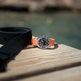 Maurice Lacroix Pontos S Diver Black Dial Orange Rubber Strap Watch For Men - PT6248-SS00L-330-J Buy Now By Maurice Lacroix