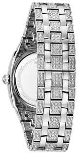 Bulova Crystal Collection Phantom Silver Dial Silver Steel Strap Watch for Men - 96C002 Buy Now By Bulova