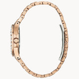 Bulova Phantom White Dial with Swarovski Baguettes Rose Gold Steel Strap Watch for Women - 98L268 Buy Now By Bulova