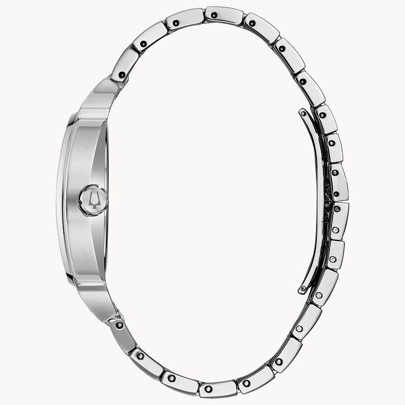Shop Bulova Phantom Swarovski Crystal Pave Silver Dial Silver Steel Strap Watch for Men - 98B296 in USA