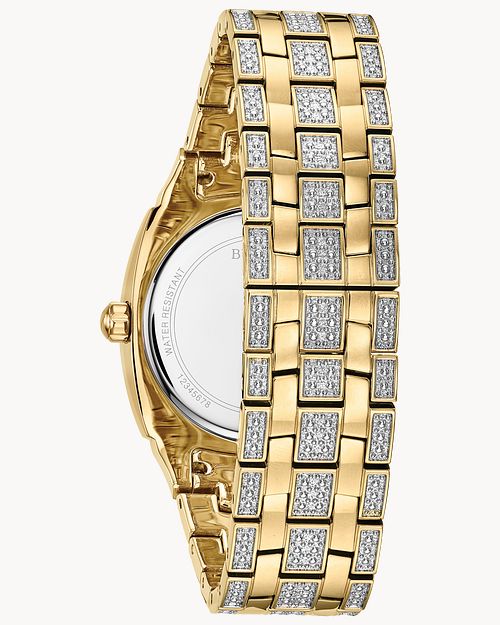Bulova Phantom Crystal Silver Dial Two Tone Steel Strap Watch for Men - 98B323 Buy Now By Bulova