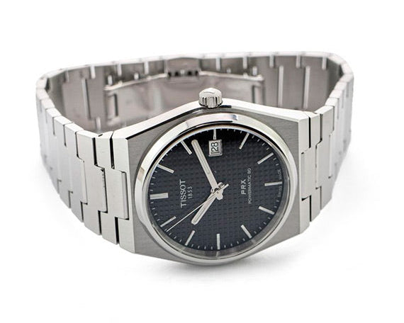 Tissot PRX Powermatic 80 Black Dial Silver Steel Strap Watch For Men - T137.407.11.051.00 Buy Now By Tissot