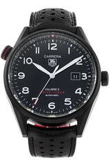 Tag Heuer Carrera Calibre 5 Drive Timer Black Dial Black Leather Strap Watch for Men - WAR2A80.FC6337 Buy Now By Tag Heuer