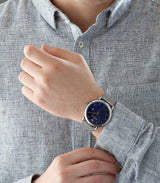 Emporio Armani Luigi Quartz Blue Dial Silver Mesh Bracelet Watch For Men - AR11230 Buy Now By Emporio Armani