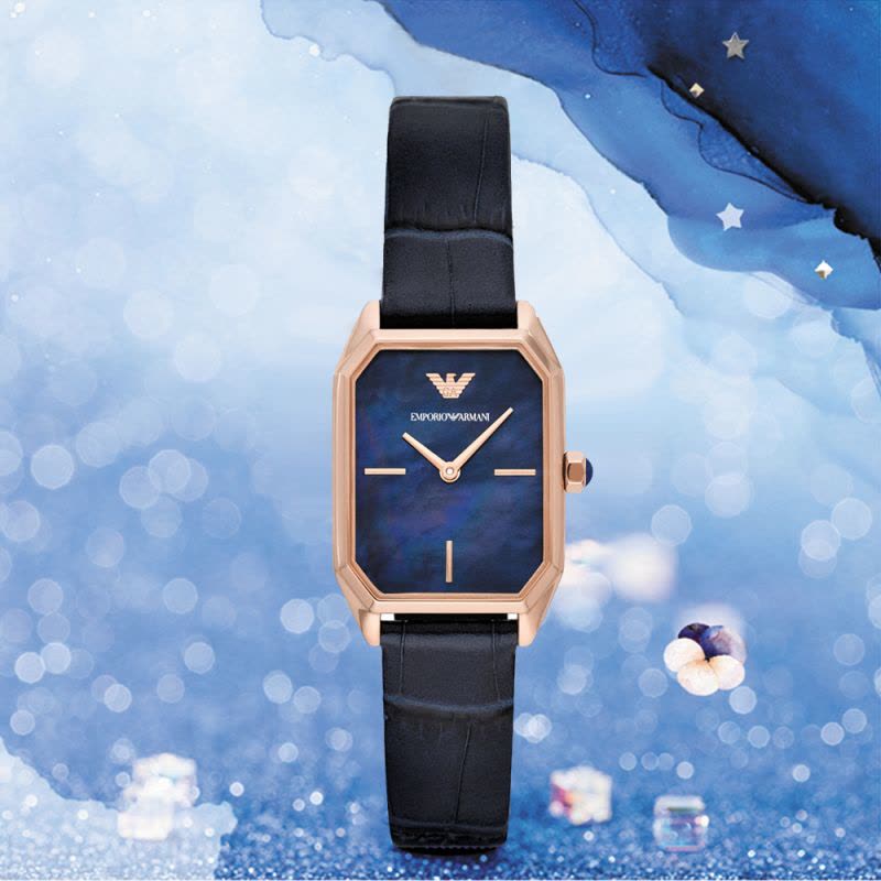 Emporio Armani Gioia Quartz Mother of Pearl Blue Dial Blue Leather Strap Watch For Women - AR11426 Buy Now By Emporio Armani