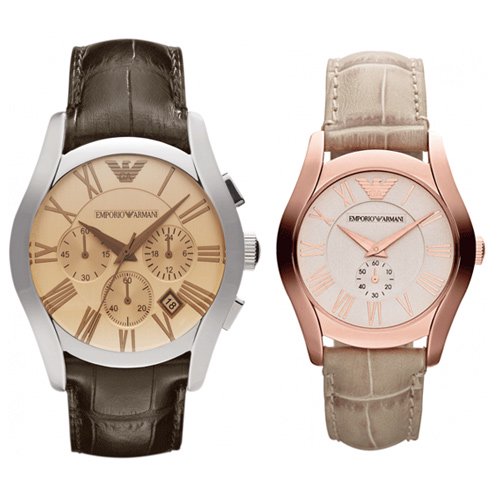 Emporio Armani Valente Analog Beige Dial Beige Leather Strap Watch For Men - AR1667 Buy Now By Emporio Armani